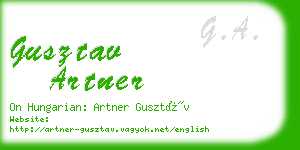 gusztav artner business card